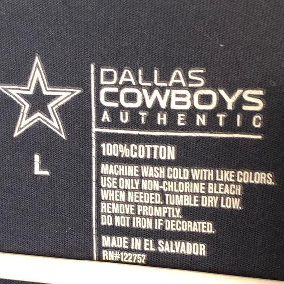 Blue Dallas Cowboys Authentic Pocket Graphic Tee, Size L - Picture 3 of 3